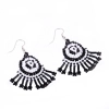Dropship Women's Alloy, Thread Hook Dangler Hanging Earrings-Black