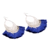 Dropship Women's Silver Plated Hook Dangler Hanging Tassels Earring-Silver