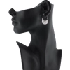 Dropship Women's Silver Plated Hook Dangler Hanging Earrings-Silver
