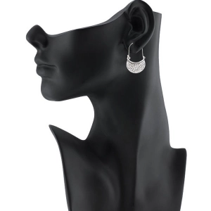 Generic Women's Silver Plated Hook Dangler Hanging Earrings-Silver