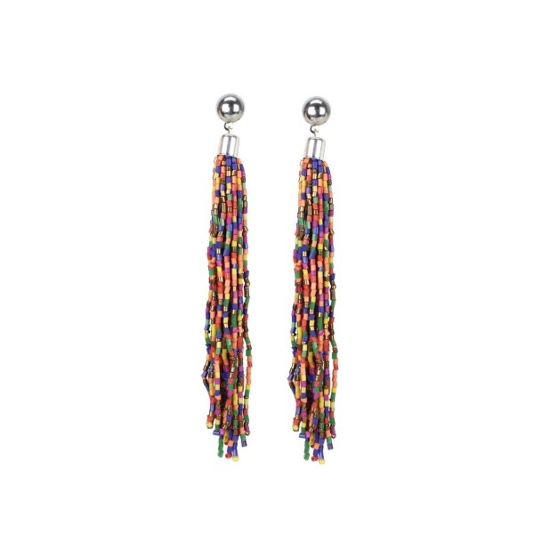 Dropship Women's Alloy, Beads Hook Dangler Hanging Earrings-Multicolour