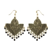 Dropship Women's Gold Plated, Beads Hook Dangler Hanging Tassel Earrings-Gold