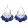 Dropship Women's Silver Plated Hook Dangler Hanging Tassels Earring-Silver
