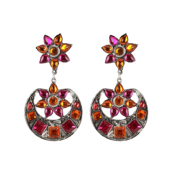 Dropship Women's Silver plated Hook Dangler Hanging Earrings-Multi