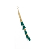 Dropship Women's Golden plated Hook Dangler Hanging Earrings-Green