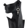 Dropship Women's Oxidized Silver plated Buddha Style Earrings-Silver