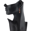 Dropship Women's Gold Plated Hook Dangler Hanging Tassel Earrings-Golden,Red
