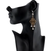 Dropship Women's Wooden handcrafted Hook Dangler Hanging Fashion Earrings-Brown