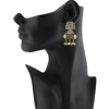 Dropship Women's Gold Plated Hook Dangler Hanging Afgani Earrings-Gold