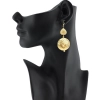 Dropship Women's Gold Plated Hook Dangler Hanging Earrings-Golden