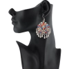 Dropship Women's Oxidize Silver plated Hook Dangler Hanging Afgani Earrings-Multicolour