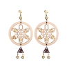 Dropship Women's Alloy, Beads Hook Dangler Hanging Earrings-Brown