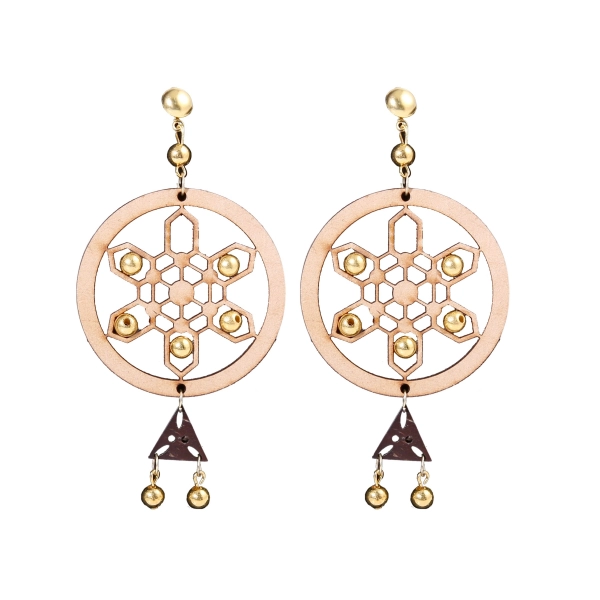 Dropship Women's Alloy, Beads Hook Dangler Hanging Earrings-Brown