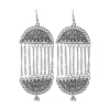 Dropship Women's Silver Plated Hook Dangler Hanging Earrings-Silver