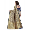 Women's Banarasi silk Saree with Blouse (Navy blue, 5-6mtr) Women's Banarasi silk Saree with Blouse (Navy blue, 5-6mtr)
