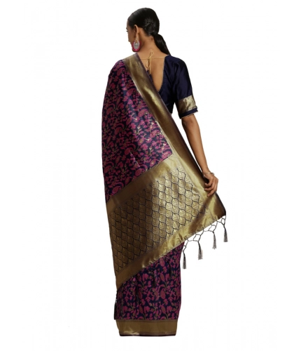 Women's Banarasi silk Saree with Blouse (Multi, 5-6mtr) Women's Banarasi silk Saree with Blouse (Multi, 5-6mtr)