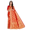 Women's Banarasi silk Saree with Blouse (Red, 5-6mtr) Women's Banarasi silk Saree with Blouse (Red, 5-6mtr)