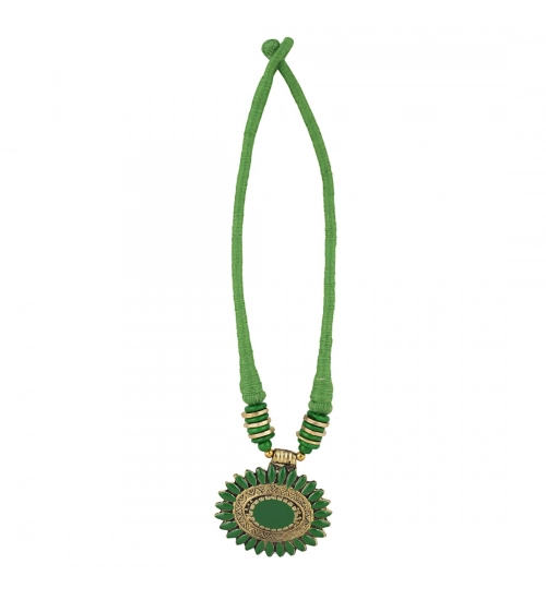 Green Color Designer Tibetan Style Fashion Necklace set