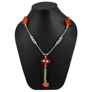 Stone Beads Fashion Silver Necklace 