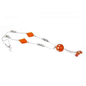 Stone Beads Fashion Silver Necklace 