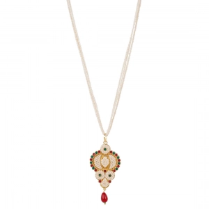 Designer Traditional India Rajasthani Basra Pearl Necklace with Earrings