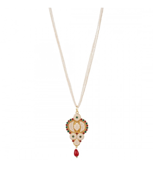 Designer Traditional India Rajasthani Basra Pearl Necklace with Earrings