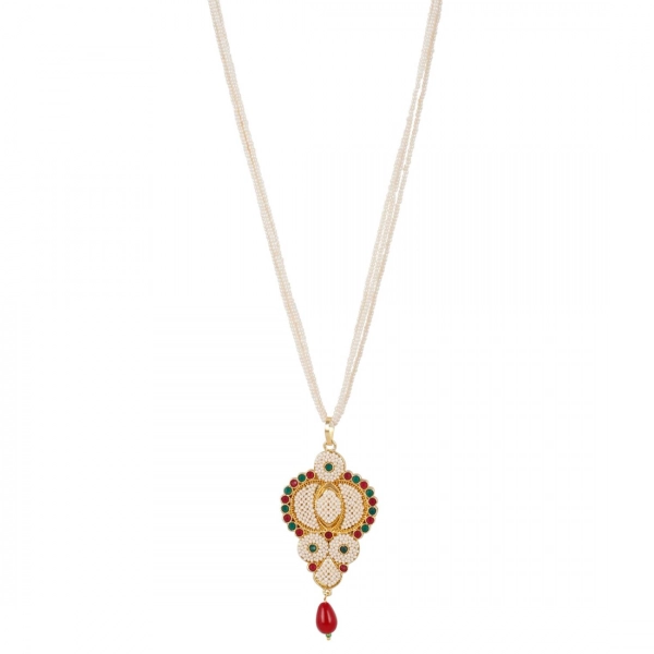 Dropship Designer Traditional India Rajasthani Basra Pearl Necklace with Earrings