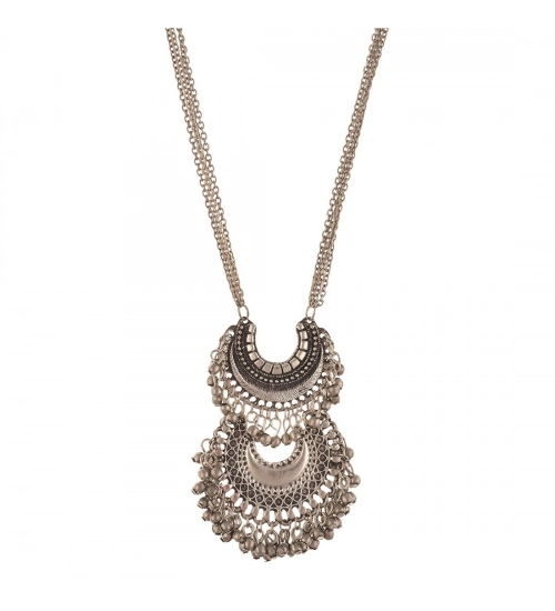 Afghani Tribal Antique Oxidised Silver Princess Necklace