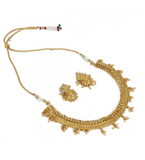 Elegant Bollywood Inspired Traditional Copper Gold Plated Necklace