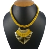 Dropship Designer Metal and Yellow Thread Necklace