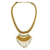 Dropship Designer Metal and Yellow Thread Necklace