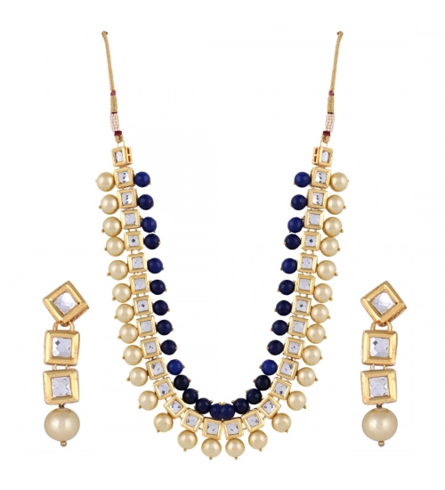 Fashion Jewelry Kundan Pearl Stylish Fancy Wedding Party Wear Jewellery Set