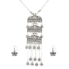 Dropship Designer German Silver Oxidized Necklace Set with Earrings