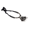 Dropship High Finished Black Beads and Oxidized Silver Pendant Designer Necklace