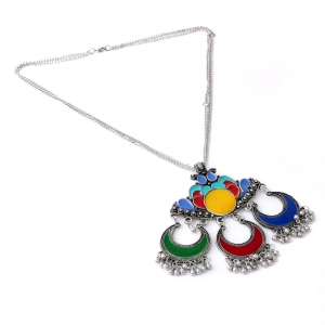 Afghani Designer Turkish Style Vintage Oxidised German Silver Tribal Necklace Pandeant Antique Jewellery Boho Gypsy 
