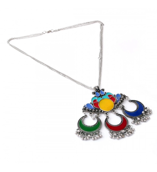 Afghani Designer Turkish Style Vintage Oxidised German Silver Tribal Necklace Pandeant Antique Jewellery Boho Gypsy 