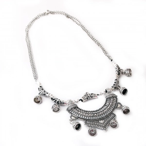Afghani Designer Turkish Style Vintage Oxidised German Silver Tribal Necklace Pandeant Antique Jewellery Boho Gypsy 