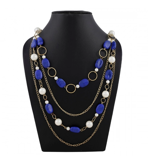 Blue Beads Fashion Necklace