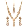 Dropship Gold Plated Traditional Kundan Necklace Set with Earrings and Maang Tikka