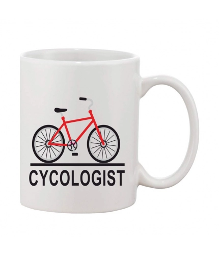 Printed Ceramic Coffee Mug - 1 Pieces, White, 11oz
