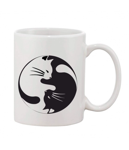 Printed Ceramic Coffee Mug - 1 Pieces, White, 11oz