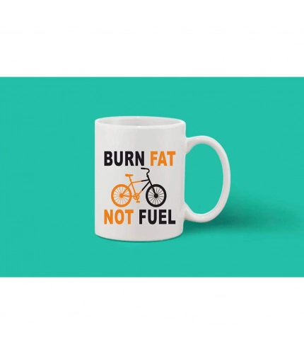 Printed Ceramic Coffee Mug - 1 Pieces, White, 11oz