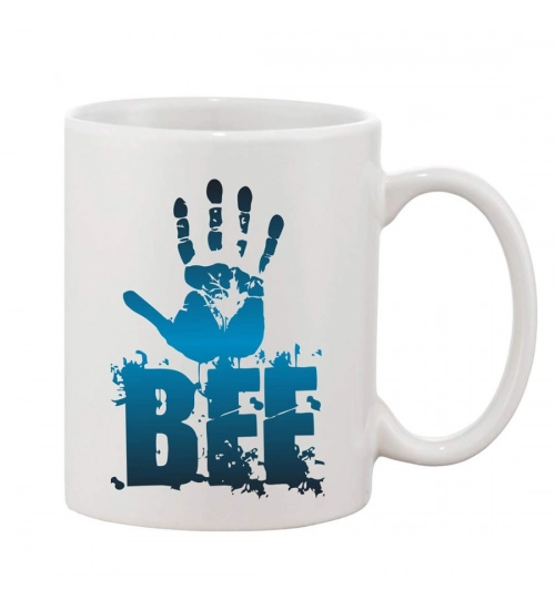 Printed Ceramic Coffee Mug - 1 Pieces, White, 11oz