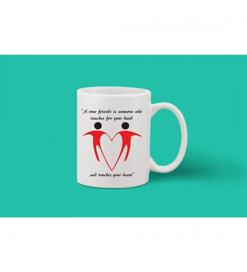 Printed Ceramic Coffee Mug - 1 Pieces, White, 11oz