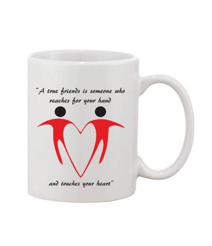 Printed Ceramic Coffee Mug - 1 Pieces, White, 11oz