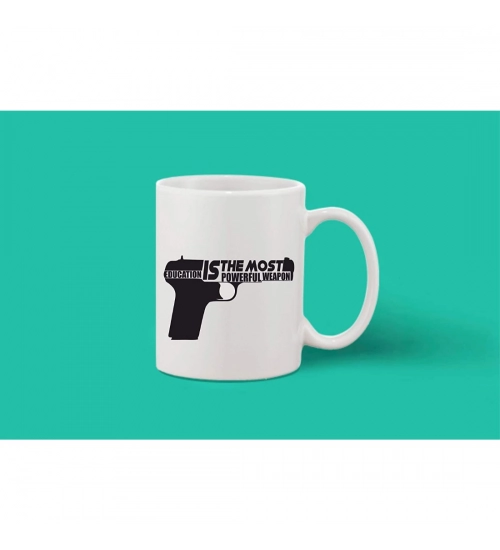 Printed Ceramic Coffee Mug - 1 Pieces, White, 11oz