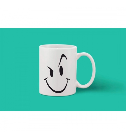 Printed Ceramic Coffee Mug - 1 Pieces, White, 11oz