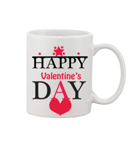 Printed Ceramic Coffee Mug - 1 Pieces, White, 11oz