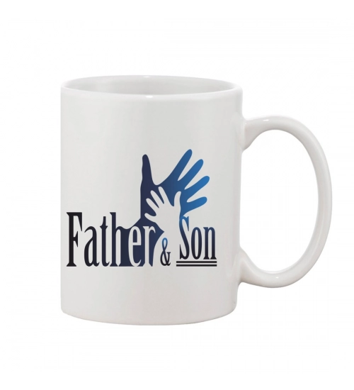 Printed Ceramic Coffee Mug - 1 Pieces, White, 11oz