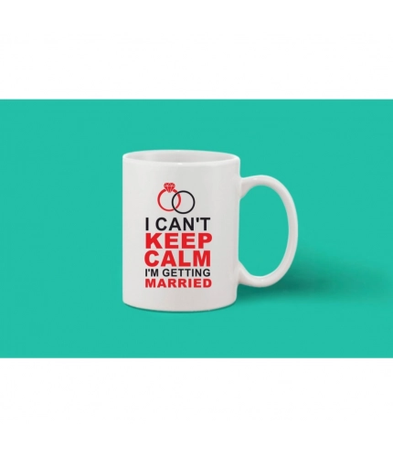 Printed Ceramic Coffee Mug - 1 Pieces, White, 11oz